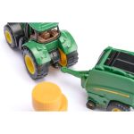 SIKU Blister - John Deere traktor s balíkovačkou