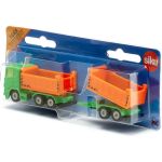 SIKU Blister - Nákladní auto se sklápěcí korbou a vlekem
