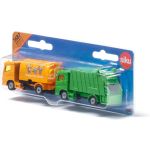 SIKU Blister - zametací a popelářský vůz, komunální set