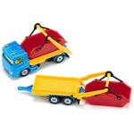 SIKU Blister - nákladní auto s korbou a vlekem
