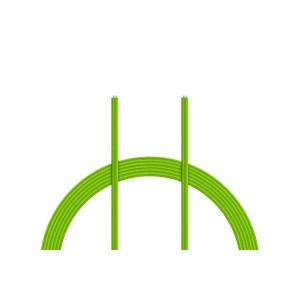 Kabel PVC 0.055mm2 10m (zelený)