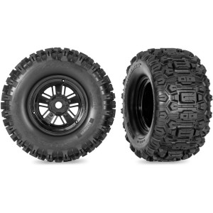 Traxxas kolo, disk Funco Replica černý, pneu Sledgehammer (2) (Belted)