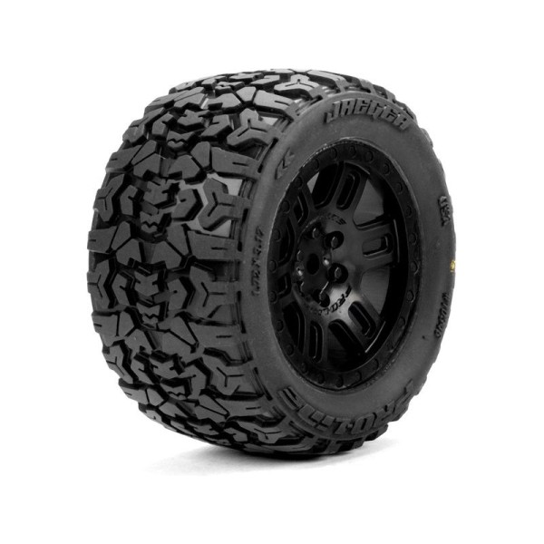 Pro-Line kolo 1:16 s pneu Jaeger, disk Split Six černý 12mm (2): Arrma Mini Kraton