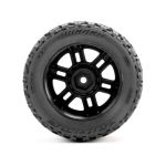 Pro-Line kolo 1:16 s pneu Jaeger, disk Split Six černý 12mm (2): Arrma Mini Kraton