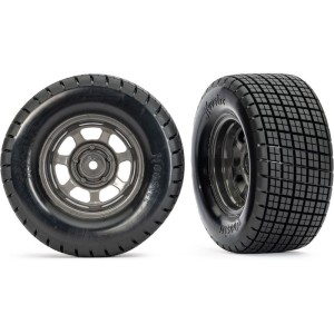 Traxxas kolo 2.2/3.0”, disk dirt oval grafitově šedý, pneu Hoosier (2) (2WD přední)