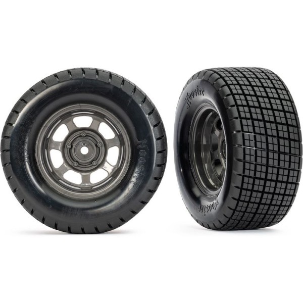 Traxxas kolo 2.2/3.0”, disk dirt oval grafitově šedý, pneu Hoosier (2) (2WD přední)