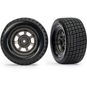 Traxxas kolo 2.2/3.0”, disk dirt oval grafitově šedý, pneu Hoosier (2) (2WD zadní, 4WD)