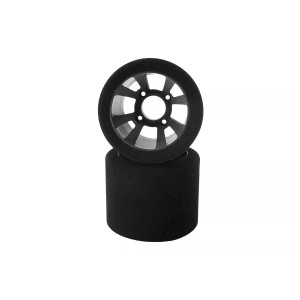 Mechové zadní gumy, PAN CAR 1/10, stříbrný disk, sh 32, 2 ks.