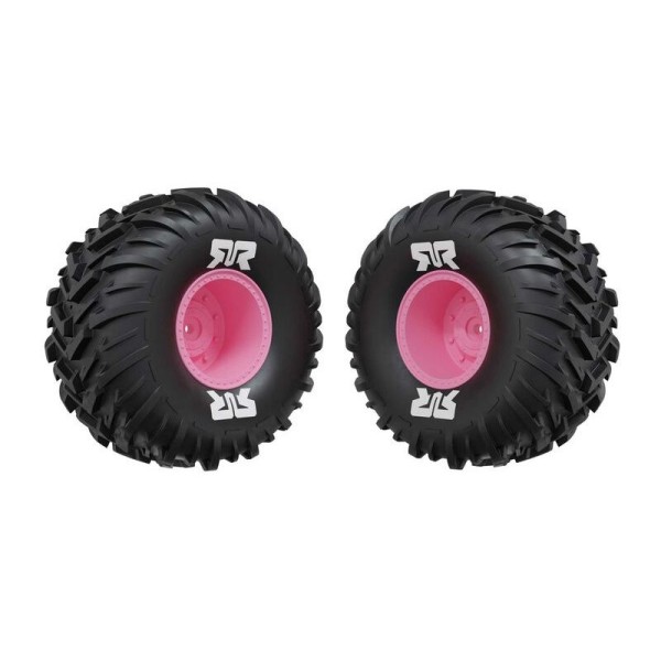 Arrma kolo s pneu dBoots Cut Chevron MT, disk růžový (2)