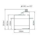 Robbe servo FS 135X HV 2.2kg.cm 0.048s/60° MG 15T