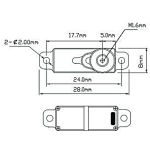 Robbe servo FS 135X HV 2.2kg.cm 0.048s/60° MG 15T
