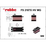 Robbe servo FS 2107X HV 21kg.cm 0.070s/60° MG Brushless 25T