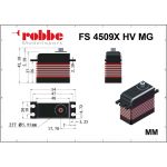 Robbe servo FS 4509X HV 45kg.cm 0.090s/60° MG Brushless 25T
