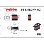 Robbe servo FS 6315X HV 63kg.cm 0.14s/60° MG 25T