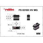 Robbe servo FS 8310X HV 83kg.cm 0.10s/60° MG Brushless 25T (Maxi)