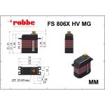 Robbe servo FS 806X HV 7.7kg.cm 0.58s/60° MG 25T (Mini)