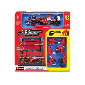 Bburago Ferrari SF-25 (2025) 1:43 #16 Leclerc (Pit Pass Set)