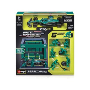Bburago Aston Martin AMR25 (2025) 1:43 #14 Alonso (Pit Pass Set)