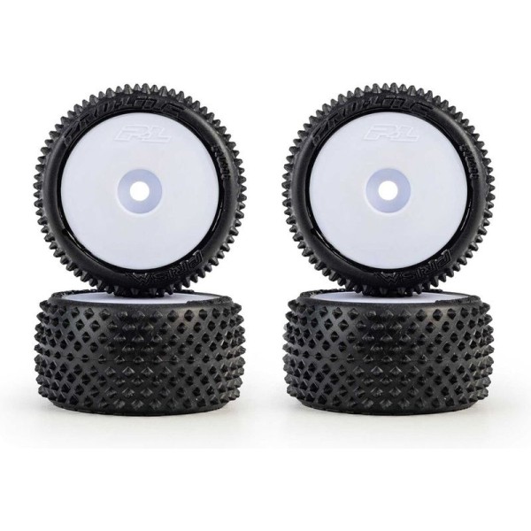 Pro-Line kolo 1:28 kobercové Prism, disk bílý, Hex 7mm (4): Losi Micro-T