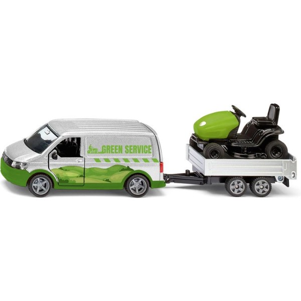 SIKU Super - Volkswagen T6 se zahradním traktorem 1:50