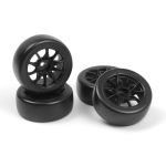 Sada driftových kol vč. pneumatik TSMK5-10 22x11 mm (černá/4 ks)