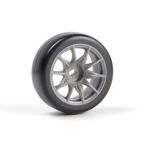 Sada driftových kol vč. pneumatik TSMK5-10 22x11 mm (šedá/4 ks)