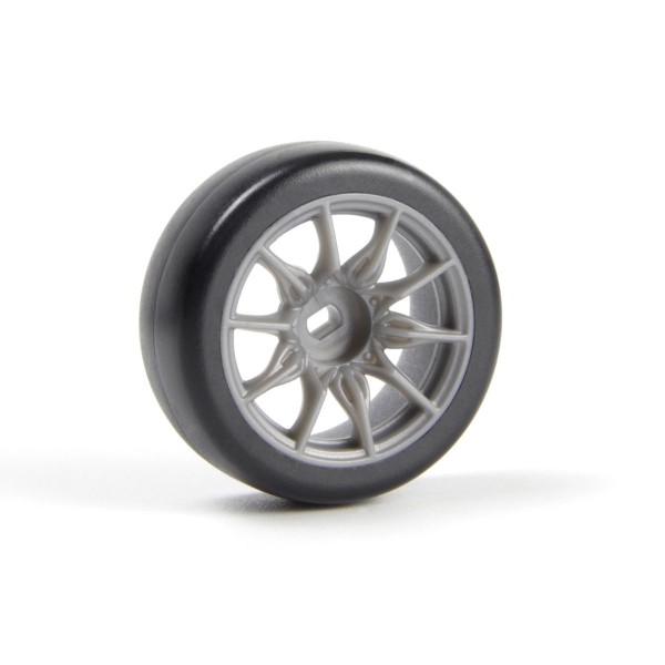 Sada driftových kol vč. pneumatik TSMK5-10 22x11 mm (šedá/4 ks)