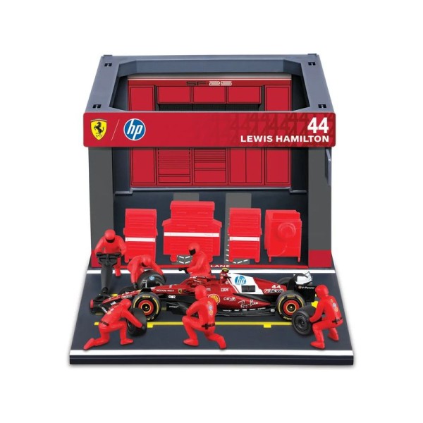 Bburago Ferrari SF-25 (2025) 1:43 #44 Hamilton (Pit Pass Set)