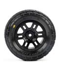 Pro-Line kolo 1:16 s pneu Menace, disk Split Six černý 12mm (2): Arrma Mini Kraton