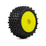 Pro-Line kolo s pneu Edge přední / Step Pin zadní, disk žlutý, Hex 7mm (4): Losi Micro-T