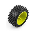 Pro-Line kolo s pneu Edge přední / Step Pin zadní, disk žlutý, Hex 7mm (4): Losi Micro-T