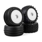Pro-Line kolo s pneu Edge přední / Step Pin zadní, disk bílý, Hex 7mm (4): Losi Micro-T