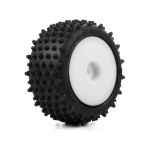 Pro-Line kolo s pneu Edge přední / Step Pin zadní, disk bílý, Hex 7mm (4): Losi Micro-T