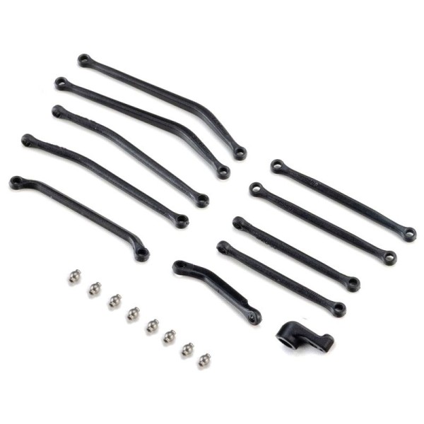 Axial sada táhel pro rozvor 107mm, páka serva: SCX30